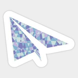 Geometric Polygon LowPoly Art Paper Plane Sticker